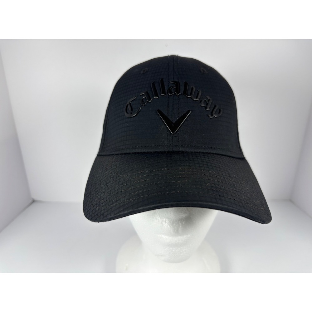 Callaway Golf Hat Black Ripstop Adjustable Performance Baseball Cap Mens